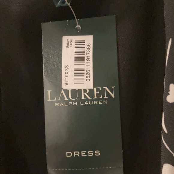Ralph Lauren Brand new with tags from Macy’s! Black/white shirt sleeve dress. - Picture 3 of 4